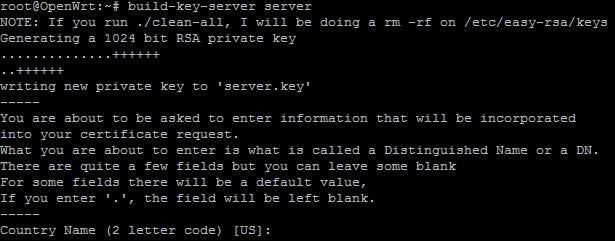 WRT --> SSH --> Build Server Keys